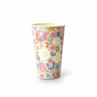 Translucent linglong rice-grain windows on the Jingdezhen porcelain mug