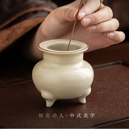 Three-legged base of the Ru-style celadon incense burner