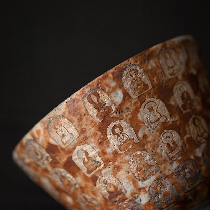 Wanfo silver-gilded master cup – detail