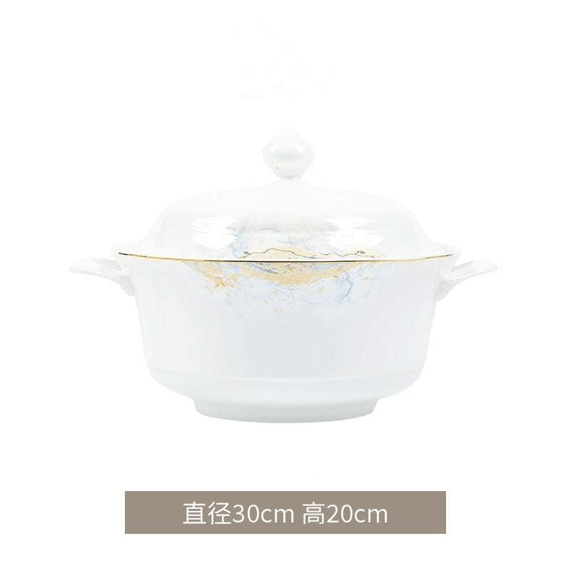 Jingdezhen glazed dinnerware set – detail