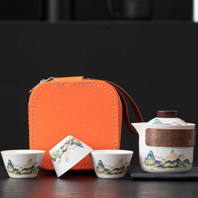 Orange Square Travel Case