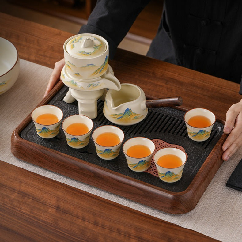 Ru-Style Thousand-Li Landscape automatic tea set – detail