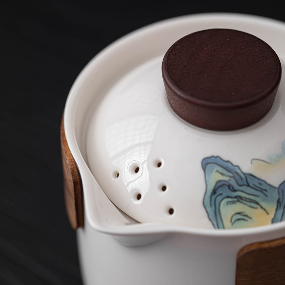 Thousand-Li Landscape travel tea set – detail