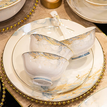 Jingdezhen glazed dinnerware set – detail