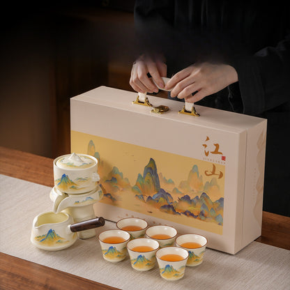 Ru-Style Thousand-Li Landscape automatic tea set – detail