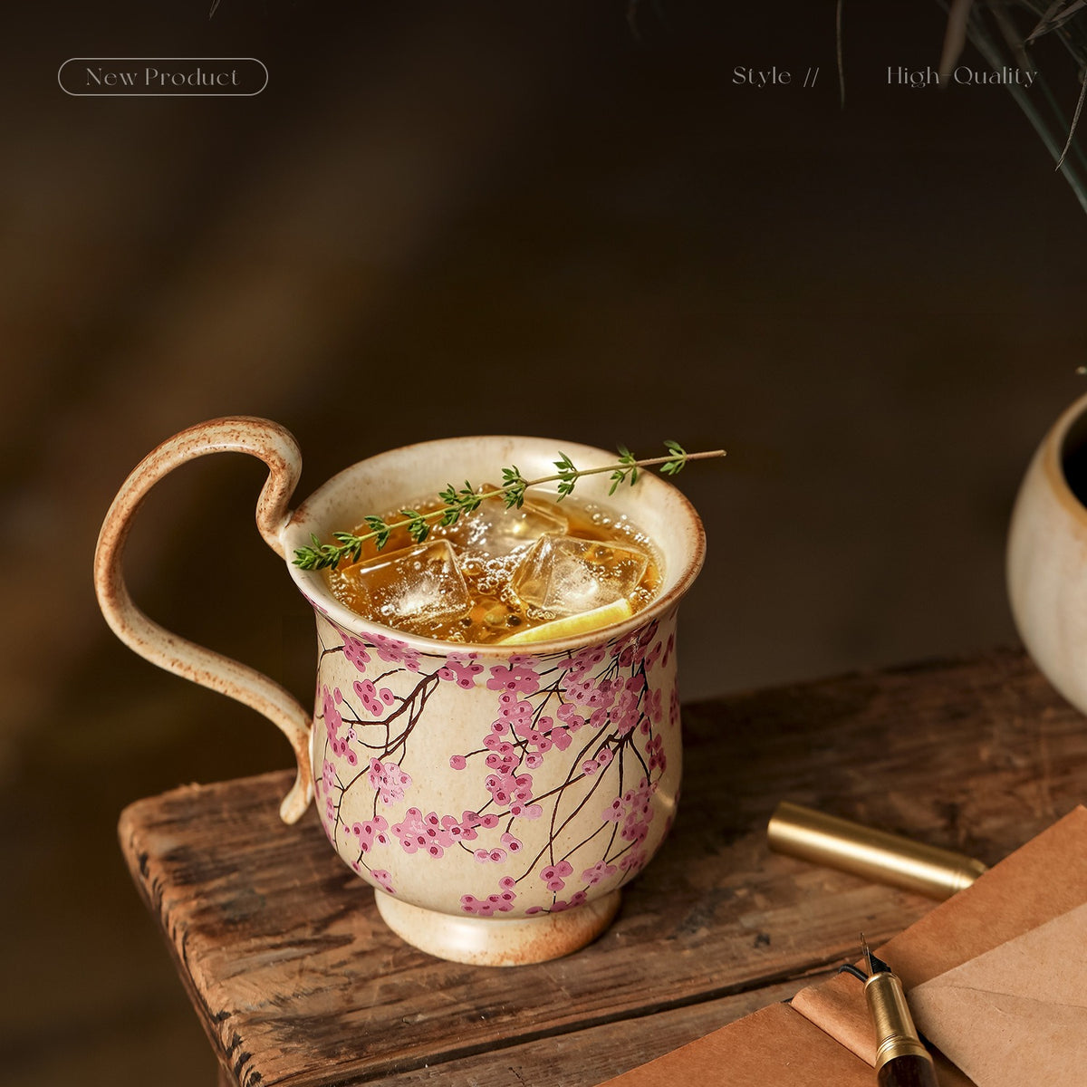 DAIMU kiln-change handmade mug – detail