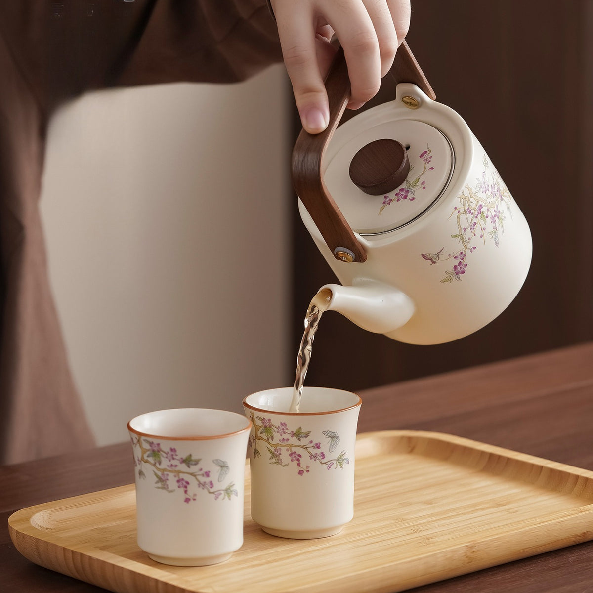 Ru-style cat gongfu tea set – detail