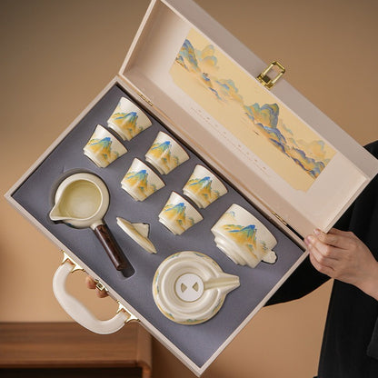 Ru-Style Thousand-Li Landscape automatic tea set – detail