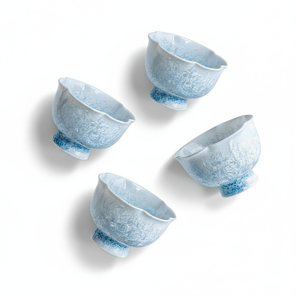 Glazed Porcelain Tea Cup Collection