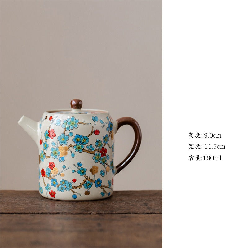 Ru-Style Golden Plum tea set – Straight-Body Pot
