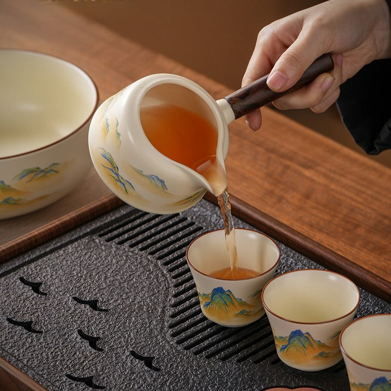 Ru-Style Thousand-Li Landscape automatic tea set – detail