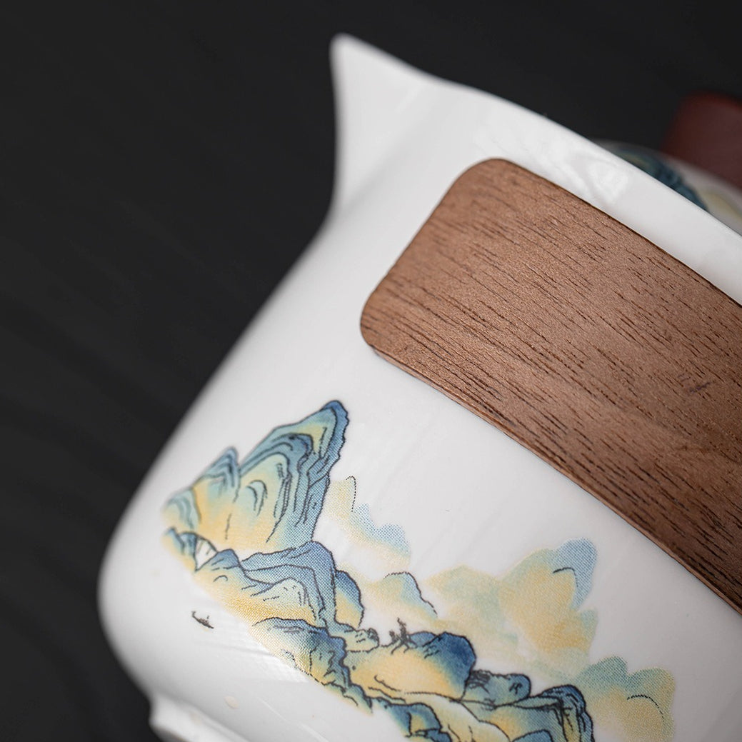 Thousand-Li Landscape travel tea set – detail