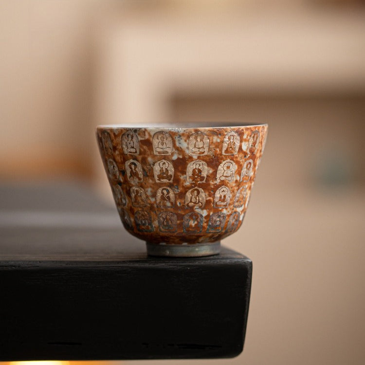 Wanfo silver-gilded master cup – detail