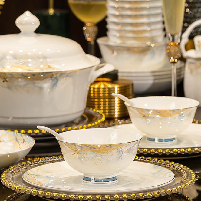 Jingdezhen glazed dinnerware set – detail
