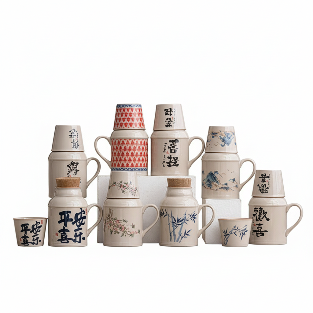 Decorative Porcelain Tea Vessel Collection