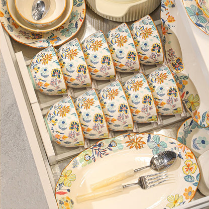 Man Ting Fang full-flower porcelain dinnerware – detail