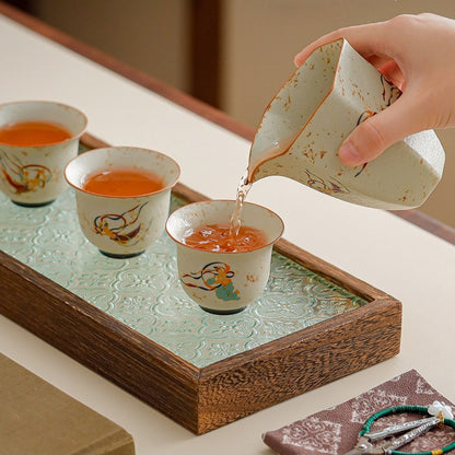 Dunhuang Flying Apsaras Flint-Red Xishi Teapot Tea Set – Gift Box
