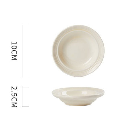 Jingdezhen milky-white dinnerware set – detail