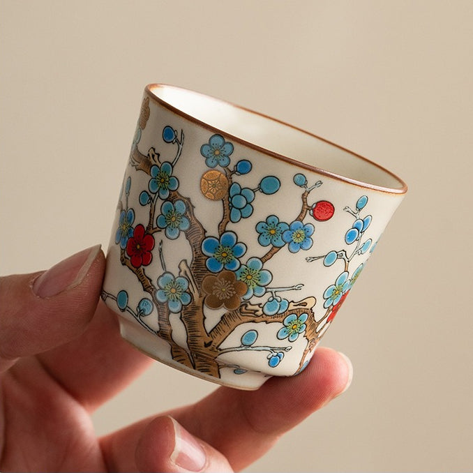 Ru-Style Golden Plum tea set – detail