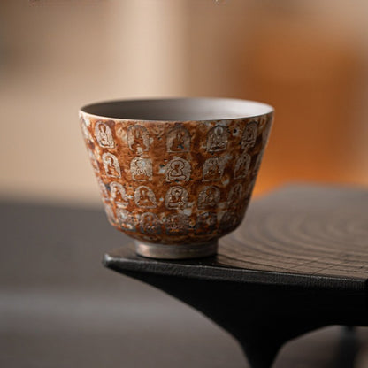 Wanfo silver-gilded master cup – detail