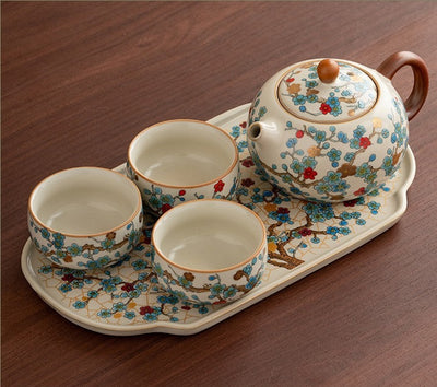 Xishi Pot + 3 Cups + Ru Tray