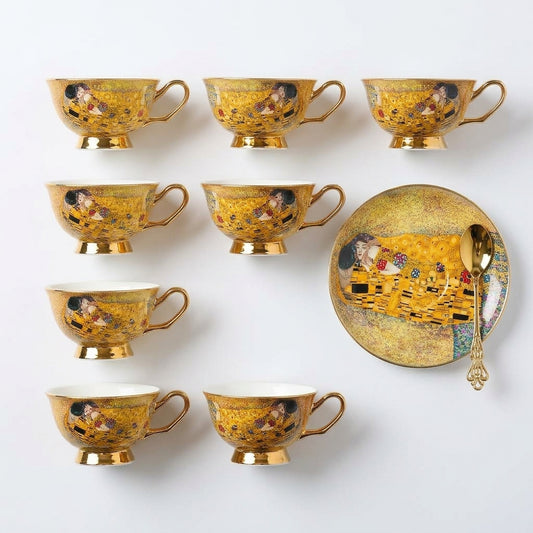 Decorative Porcelain Cup and Saucer Set
