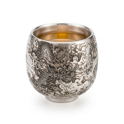 Dragon Motif Porcelain Tea Cup