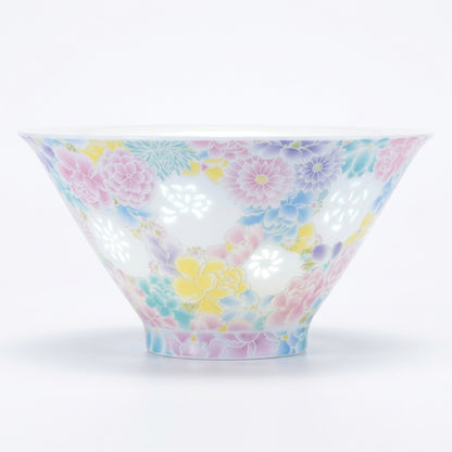 Jingdezhen Linglong Porcelain Bowl – Floral Rice-Grain