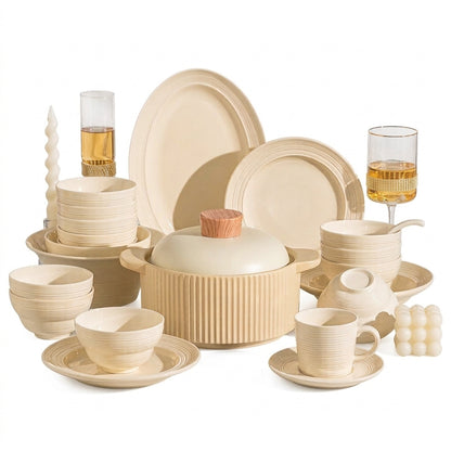 Jingdezhen Milky-White Dinnerware Set – Underglaze Finish