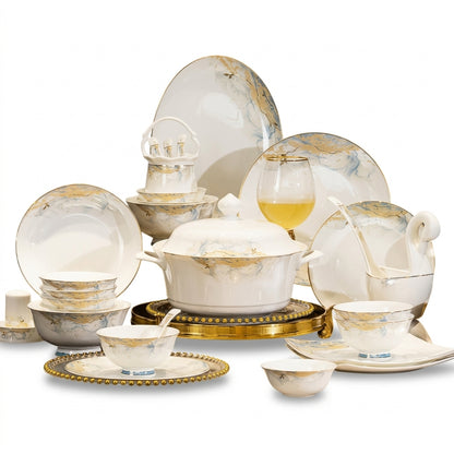 Jingdezhen Glazed Dinnerware Set – Bowls, Plates & More