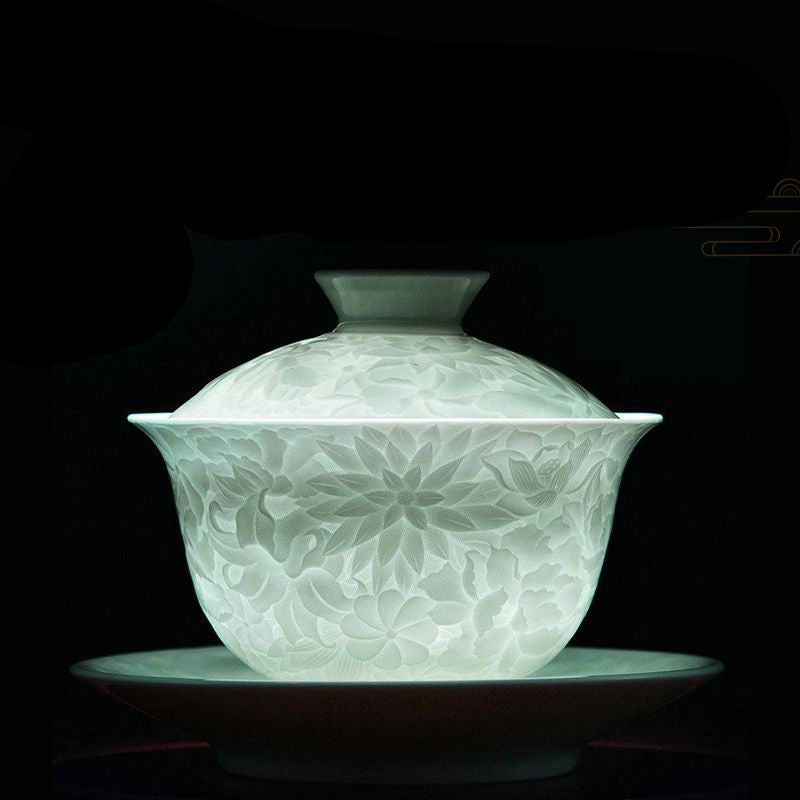 Floral Gaiwan Tea Set - Cup, Gaiwan, and Multi-Piece Tea Service - product image