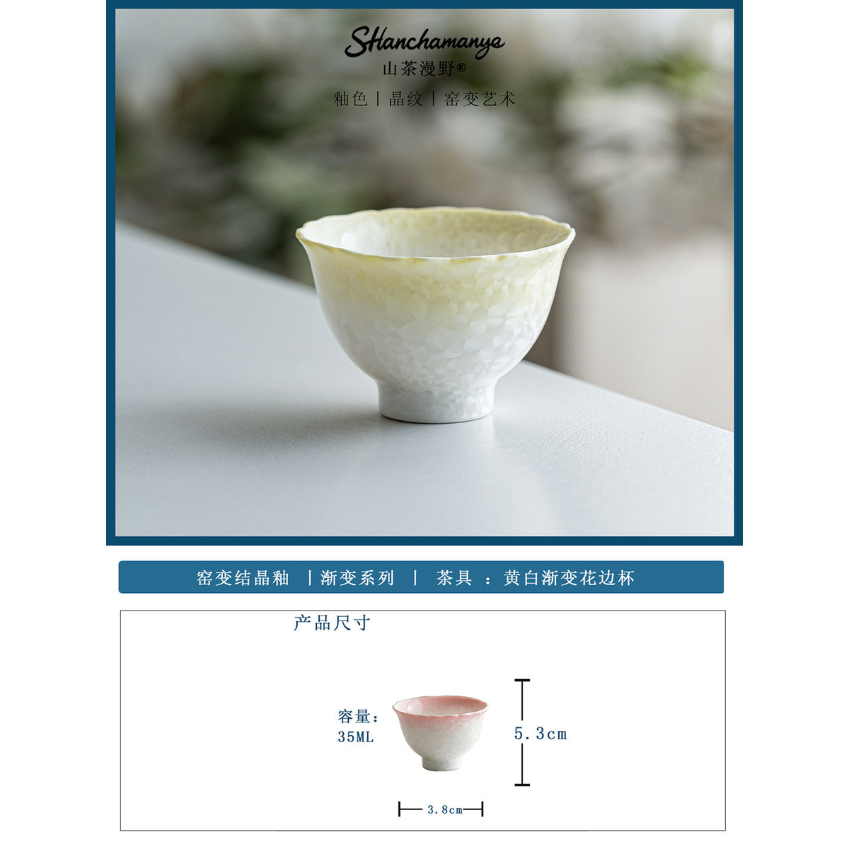 Glazed Porcelain Tea Cup Collection