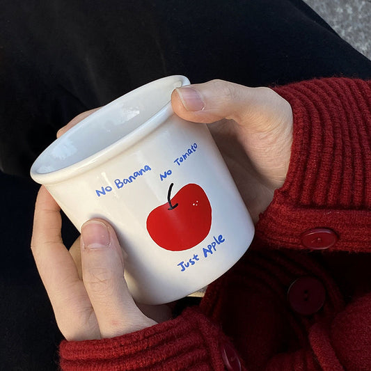 Apple Mug - Patterned Everyday Coffee and Desk Drink Cup - product image