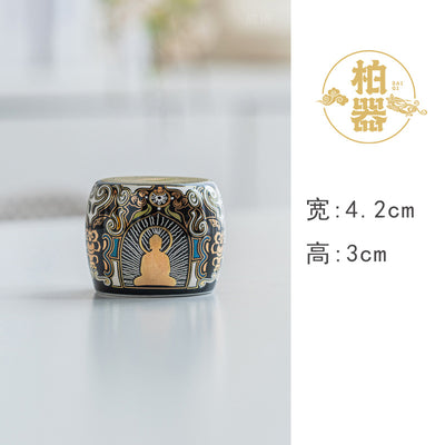 Black Decorative Tea Lid Rest