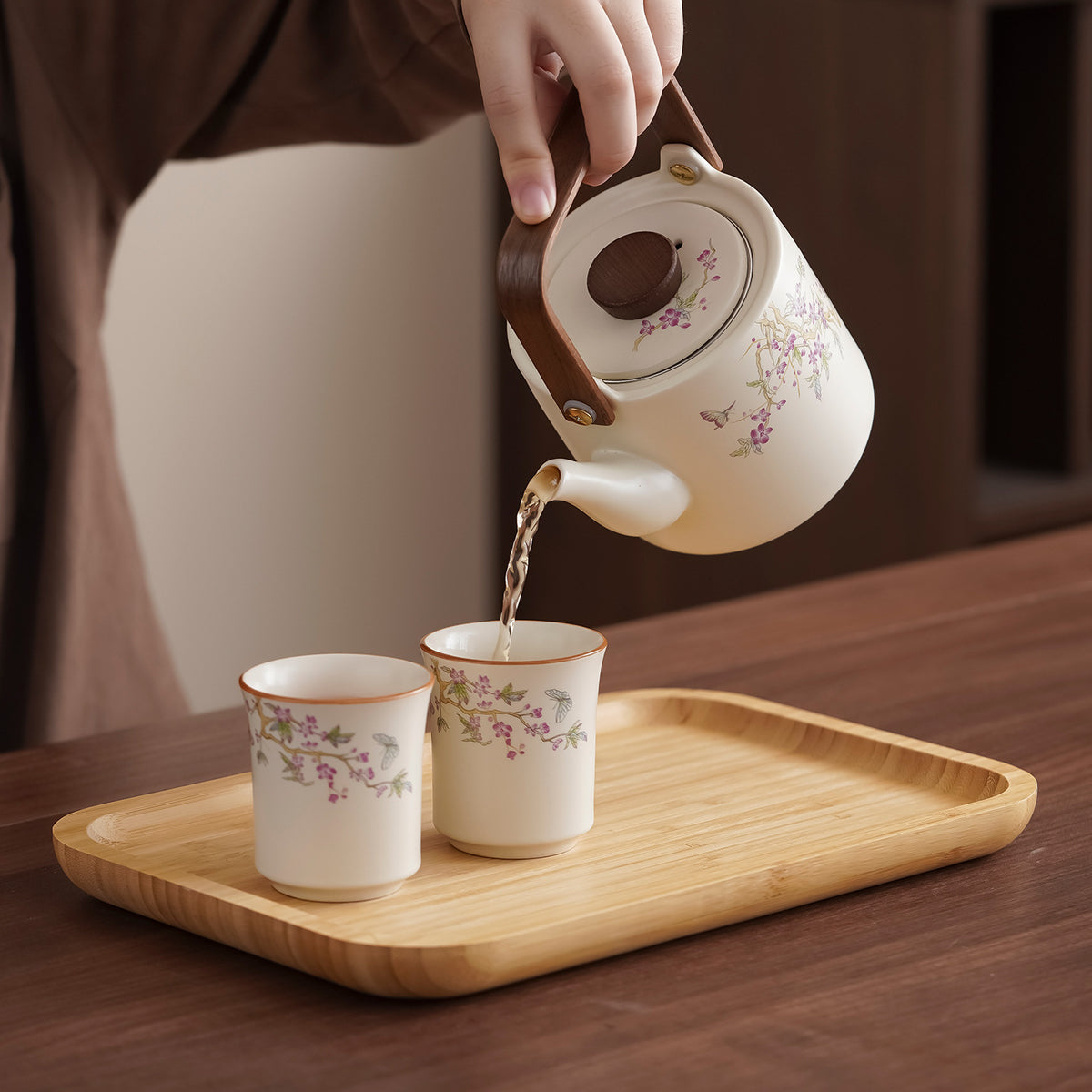Ru-style cat gongfu tea set – detail