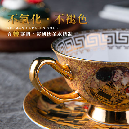 Decorative Porcelain Cup and Saucer Set
