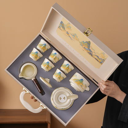 Ru-Style Thousand-Li Landscape automatic tea set – detail