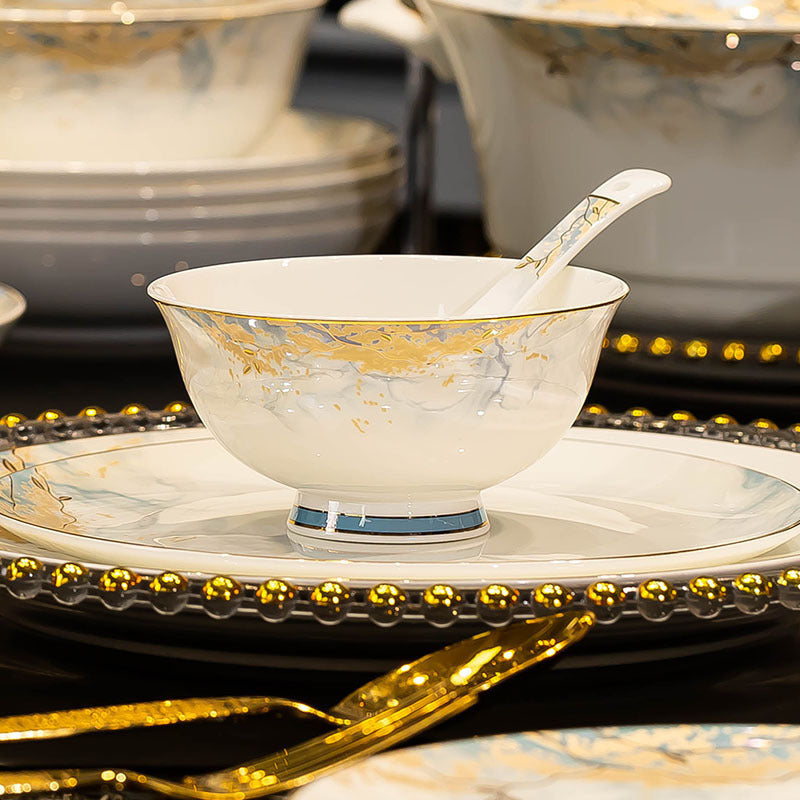 Jingdezhen glazed dinnerware set – detail
