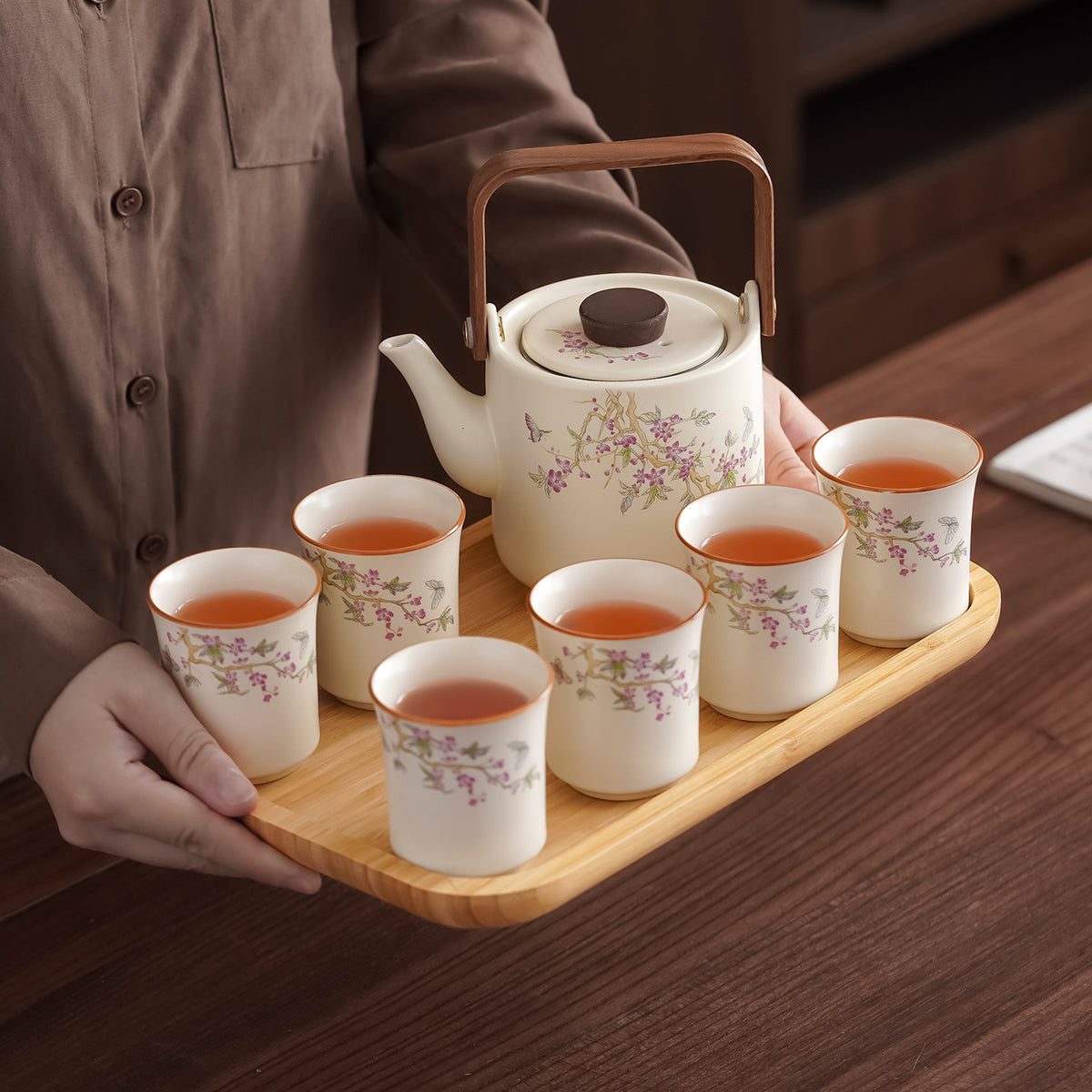 Ru-style cat gongfu tea set – detail