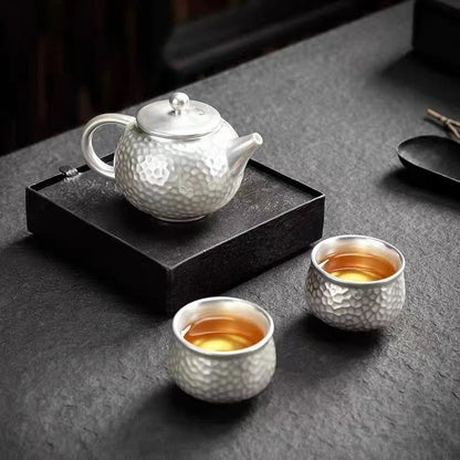 Ornamental Porcelain Teapot and Cup Set
