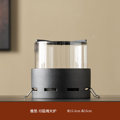 Moonlit Fire Charcoal Stove - Black
