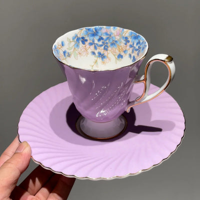 Purple Orchid Cup & Saucer