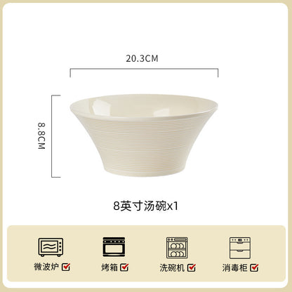 Jingdezhen milky-white dinnerware – Soup Bowl