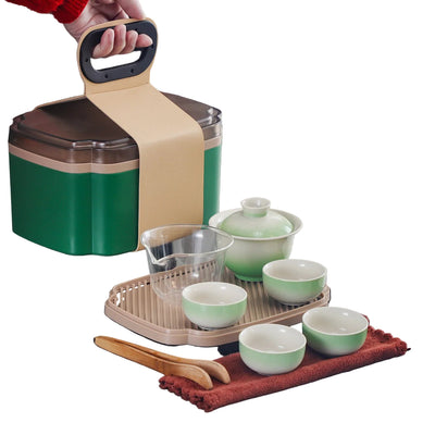Teapot + Four Cups