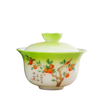 Green Porcelain Gaiwan Tea Set