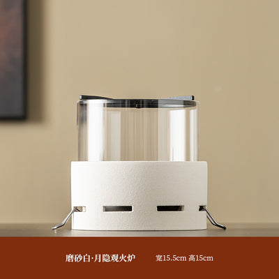 Moonlit Fire Charcoal Stove - White