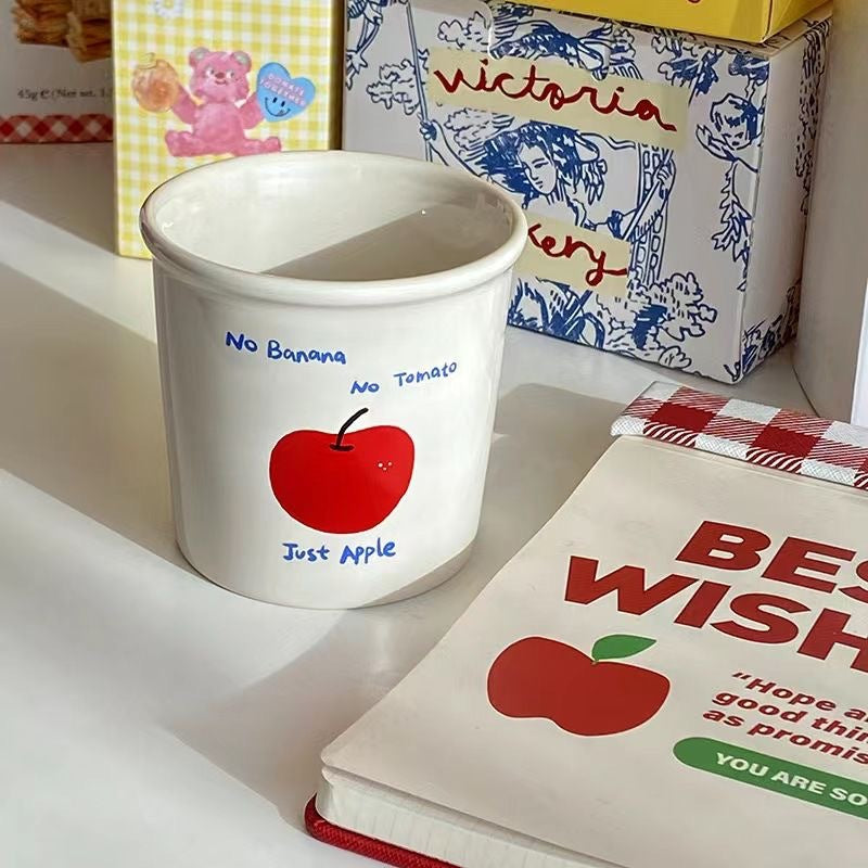 Apple Patterned Porcelain Mug