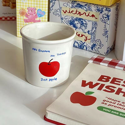 Apple Patterned Porcelain Mug