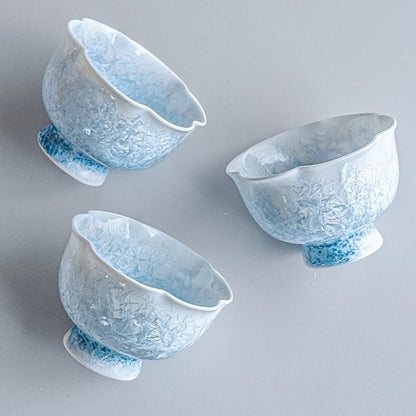 Glazed Tea Cup Collection - Scalloped and Bouquet-Inspired Cup Styles - product image
