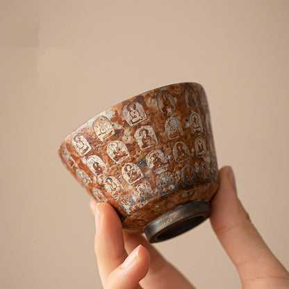 Wanfo silver-gilded master cup – detail